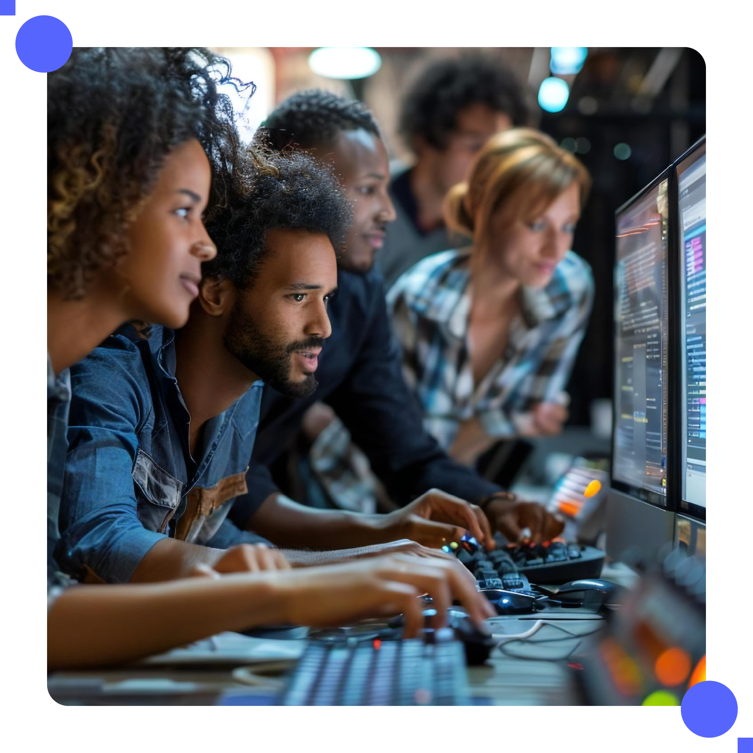 Diverse group of software developers.