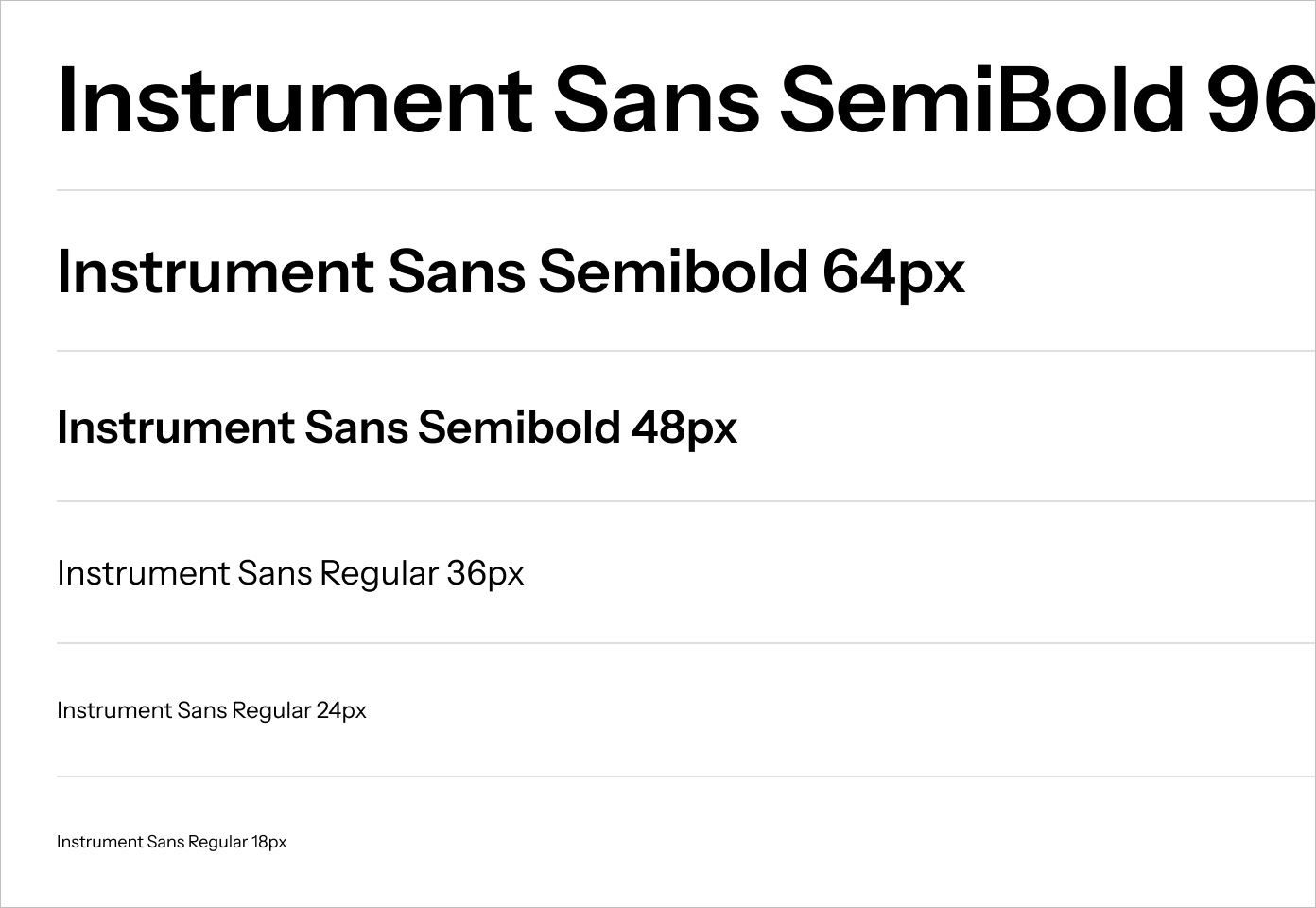 Instrument Sans Typeface Examples